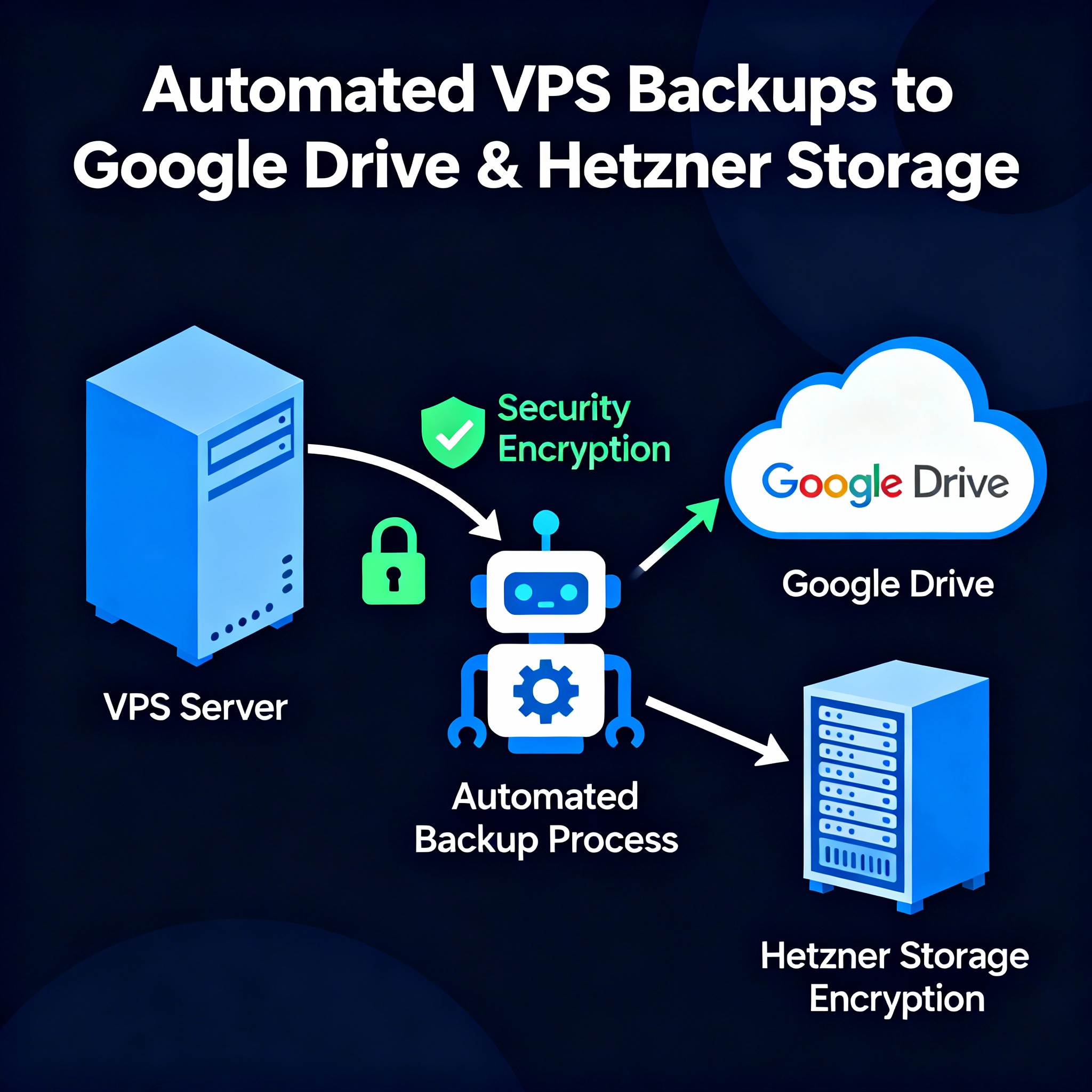 Ghid rapid: Backup automat VPS către Google Drive și Hetzner Storage